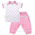 high level 100% cotton custom pink series round dot stripe kids designer clothes sale